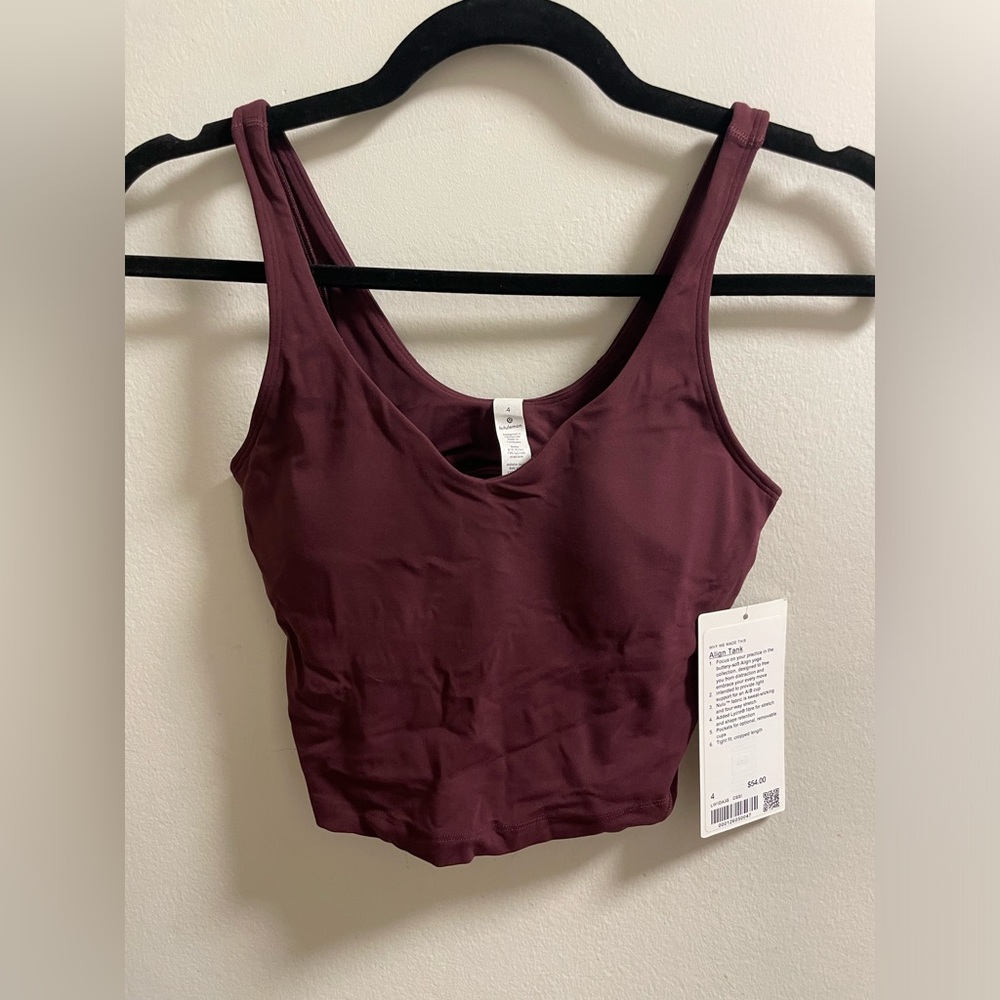 **SOLD** Lululemon Align Tank Top Size 6 “Cassis” NWT